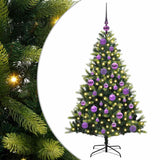 Vidaxl kunstkerstboom met scharnier 150 leds groen 120 cm pvc en pe