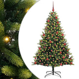 Vidaxl kunstkerstboom met scharnier 300 leds groen 180 cm pvc en pe