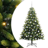 Vidaxl kunstkerstboom met scharnier 300 leds groen 180 cm pvc en pe