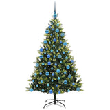 Vidaxl kunstkerstboom met scharnier 300 leds groen 180 cm pvc en pe