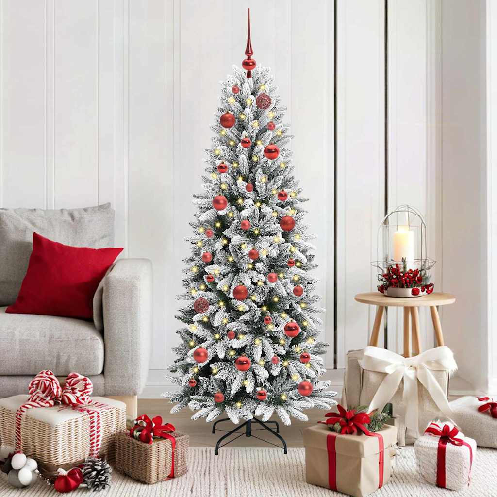 Vidaxl kunstkerstboom wit 150 cm pvc en plastic en staal en pe