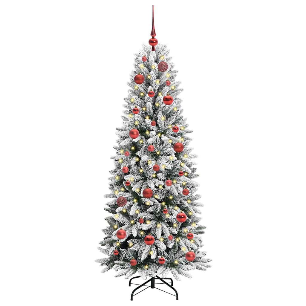 Vidaxl kunstkerstboom wit 150 cm pvc en plastic en staal en pe