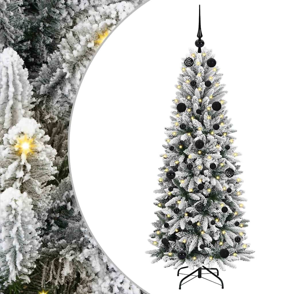 Vidaxl kunstkerstboom wit 150 cm pvc en plastic en staal en pe