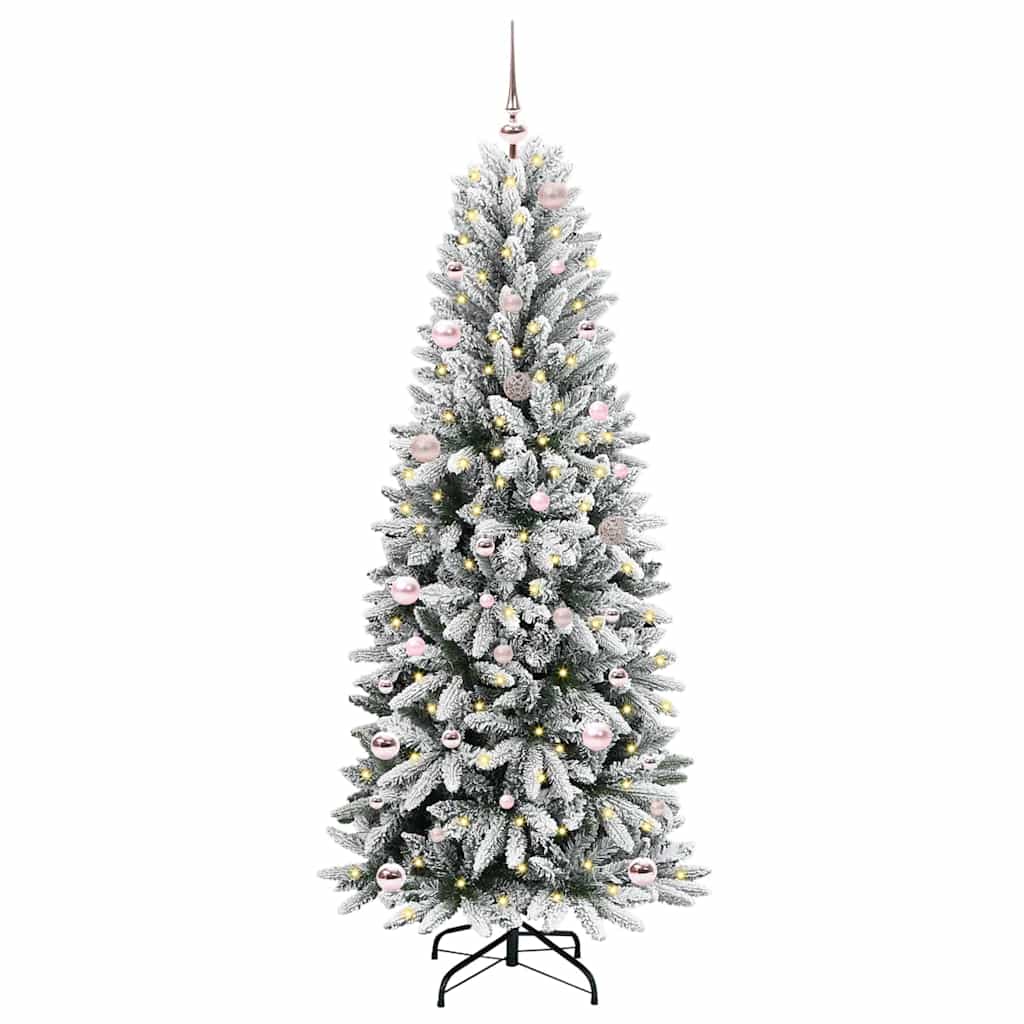 Vidaxl kunstkerstboom wit 150 cm pvc en plastic en staal en pe