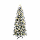 Vidaxl kunstkerstboom wit 150 cm pvc en plastic en staal en pe