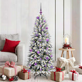 Vidaxl kunstkerstboom wit 150 cm pvc en plastic en staal en pe
