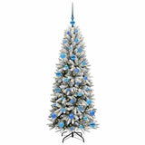 Vidaxl kunstkerstboom wit 150 cm pvc en plastic en staal en pe