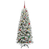 Vidaxl kunstkerstboom wit 150 cm pvc en plastic en staal en pe