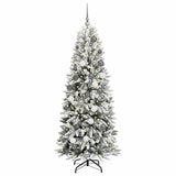 Vidaxl kunstkerstboom wit 180 cm pvc en plastic en staal en pe