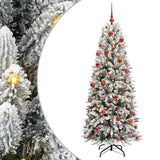 Vidaxl kunstkerstboom wit 180 cm pvc en plastic en staal en pe