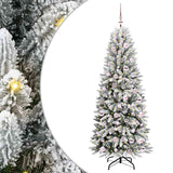Vidaxl kunstkerstboom wit 180 cm pvc en plastic en staal en pe