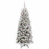 Vidaxl kunstkerstboom wit 180 cm pvc en plastic en staal en pe