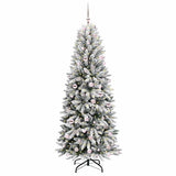 Vidaxl kunstkerstboom wit 210 cm pvc en plastic en staal en pe