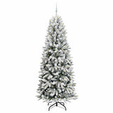 Vidaxl kunstkerstboom wit 210 cm pvc en plastic en staal en pe