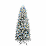 Vidaxl kunstkerstboom wit 210 cm pvc en plastic en staal en pe