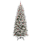 Vidaxl kunstkerstboom wit 240 cm pvc en plastic en staal en pe