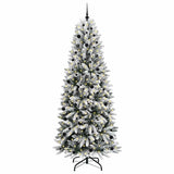 Vidaxl kunstkerstboom wit 240 cm pvc en plastic en staal en pe