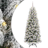 Vidaxl kunstkerstboom wit 240 cm pvc en plastic en staal en pe