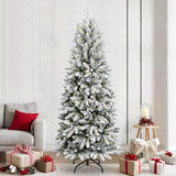 Vidaxl kunstkerstboom wit 240 cm pvc en plastic en staal en pe