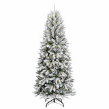 Vidaxl kunstkerstboom wit 240 cm pvc en plastic en staal en pe