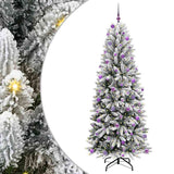 Vidaxl kunstkerstboom wit 240 cm pvc en plastic en staal en pe