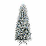 Vidaxl kunstkerstboom wit 240 cm pvc en plastic en staal en pe