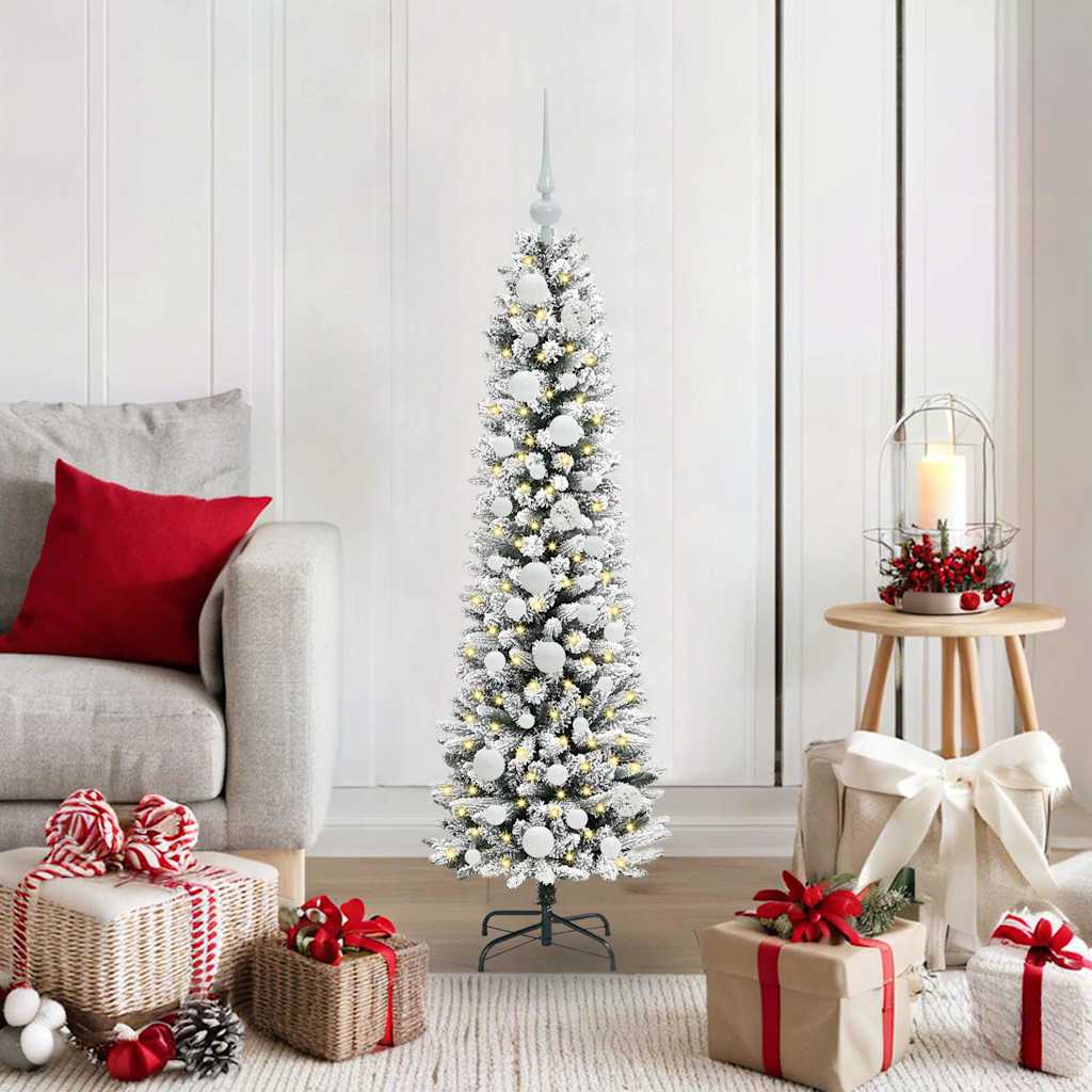 Vidaxl kunstkerstboom met 150 led wit 120 cm pvc en metaal en plastic
