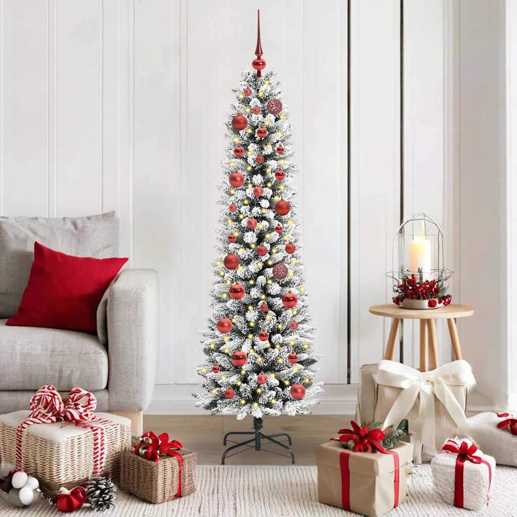 Vidaxl kunstkerstboom met 150 led wit 150 cm pvc en metaal en plastic