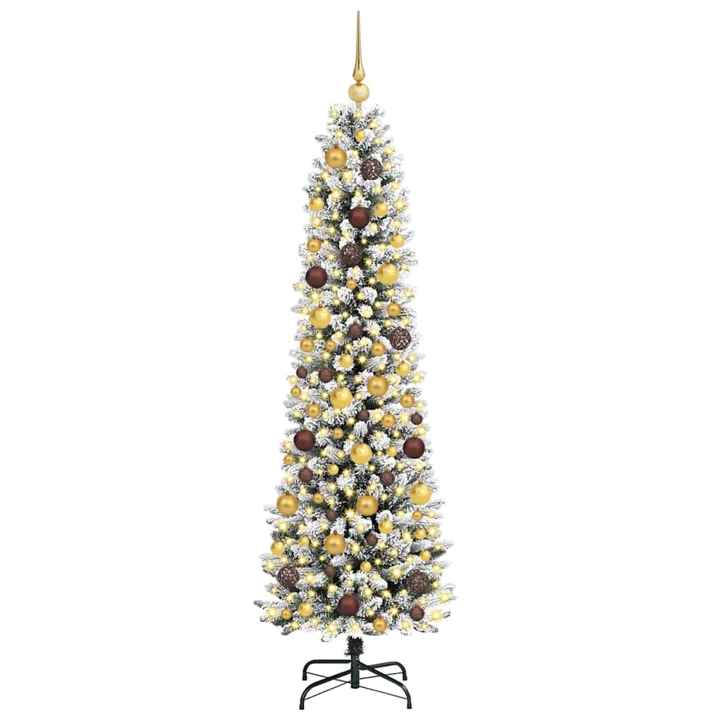 Vidaxl kunstkerstboom wit 180 cm pvc en metaal en plastic