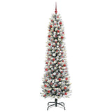 Vidaxl kunstkerstboom met 300 led wit 210 cm pvc en metaal en plastic