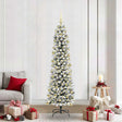 Vidaxl kunstkerstboom wit 210 cm pvc en metaal en plastic