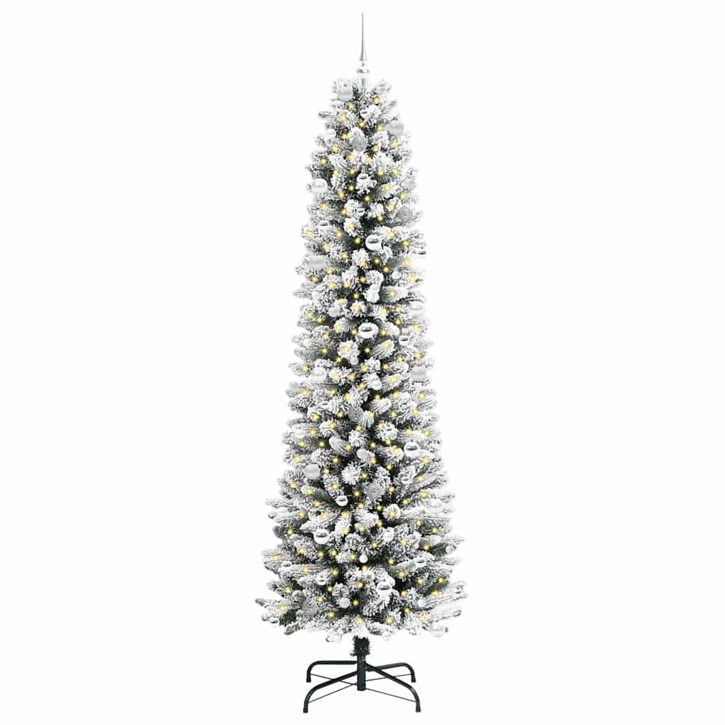 Vidaxl kunstkerstboom met 300 led wit 240 cm pvc en metaal en plastic