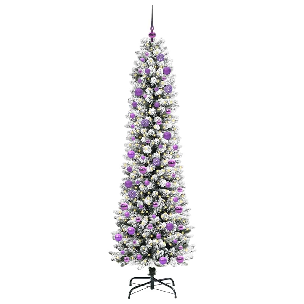 Vidaxl kunstkerstboom met 300 led wit 240 cm pvc en metaal en plastic