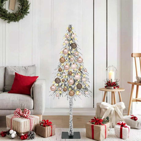 Vidaxl kerstboom met 150 led met standaard wit 120 cm pe en staal