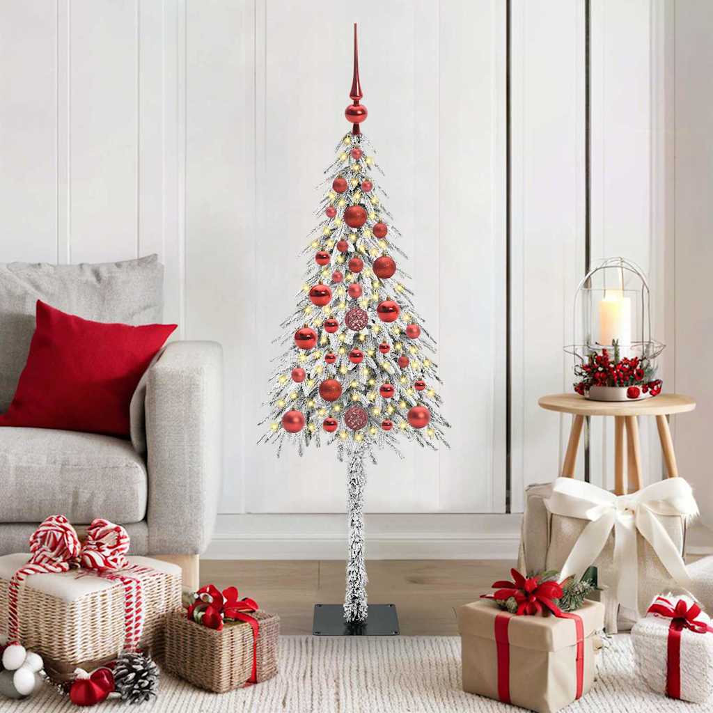 Vidaxl kerstboom met 150 led met standaard wit 120 cm pe en staal