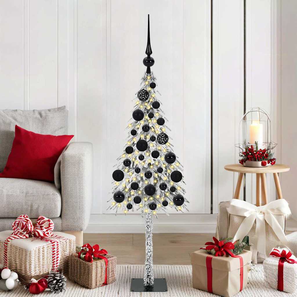 Vidaxl kerstboom met 150 led met standaard wit 120 cm pe en staal