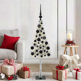 Vidaxl kerstboom met 150 led met standaard wit 120 cm pe en staal