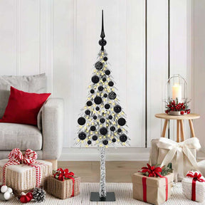 Vidaxl kerstboom met 150 led met standaard wit 120 cm pe en staal