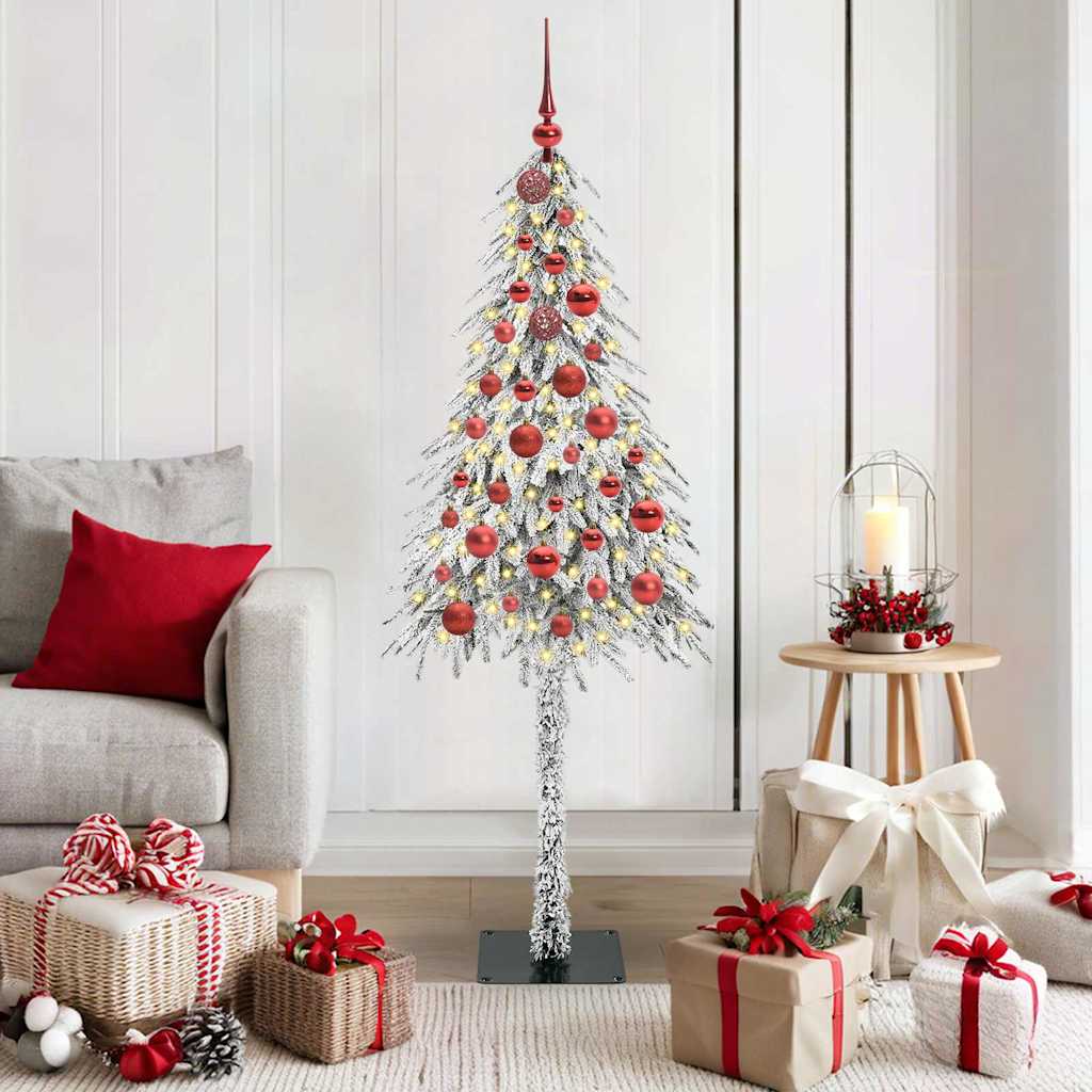 Vidaxl kerstboom met 150 led met standaard wit 150 cm pe en staal