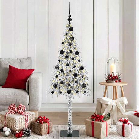 Vidaxl kerstboom met 150 led met standaard wit 150 cm pe en staal