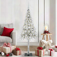 Vidaxl kerstboom met 150 led met standaard wit 150 cm pe en staal