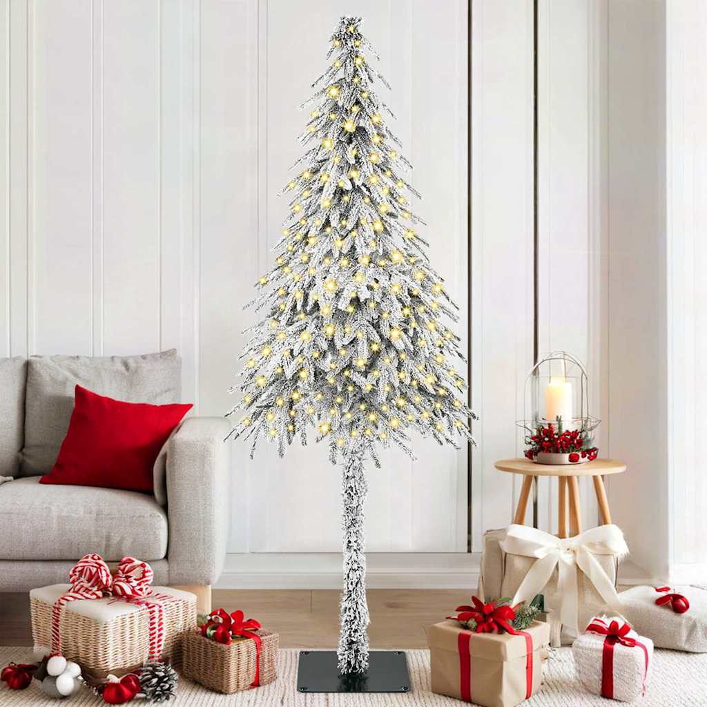 Vidaxl kerstboom met 300 led met standaard wit 180 cm pe en staal