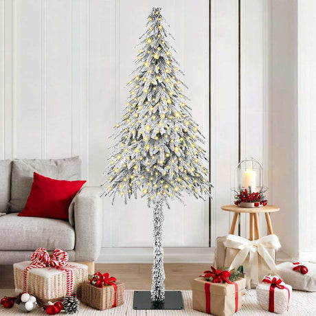 Vidaxl kerstboom met 300 led met standaard wit 180 cm pe en staal