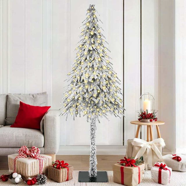 Vidaxl kerstboom met 300 led met standaard wit 180 cm pe en staal
