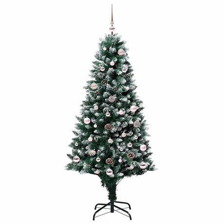 Vidaxl kunstkerstboom groen 150 cm pvc en staal en kunststof