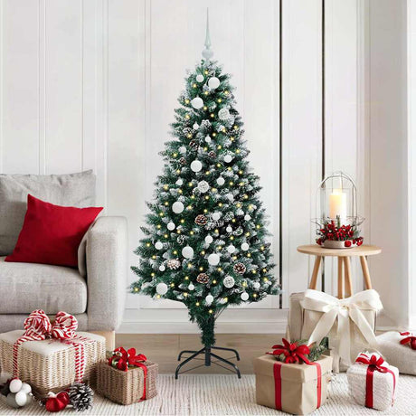 Vidaxl kunstkerstboom groen 150 cm pvc en staal en kunststof