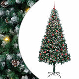 Vidaxl kunstkerstboom groen 210 cm pvc en staal en kunststof