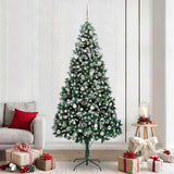 Vidaxl kunstkerstboom groen 240 cm pvc en staal en kunststof