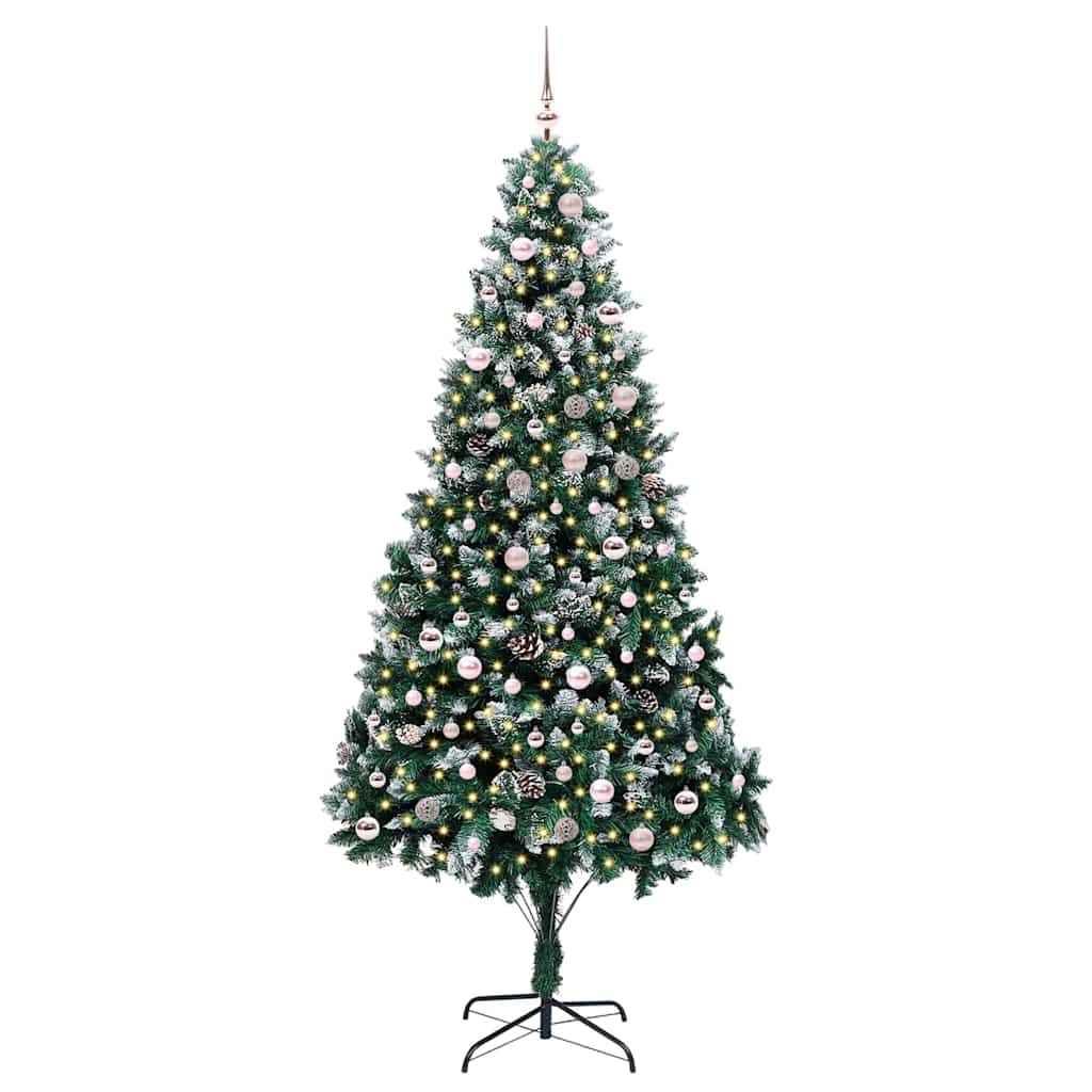 Vidaxl kunstkerstboom groen 240 cm pvc en staal en kunststof