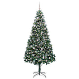 Vidaxl kunstkerstboom groen 240 cm pvc en staal en kunststof